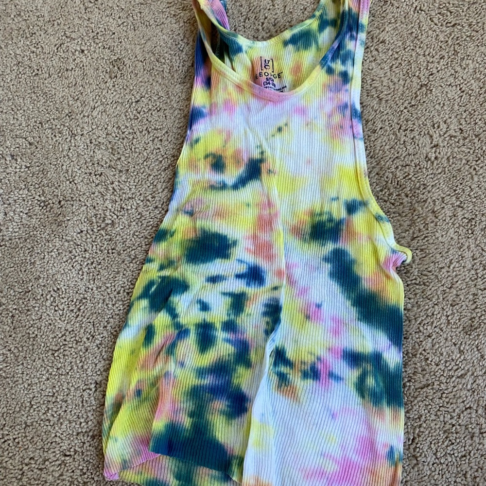 A tie dye tank top